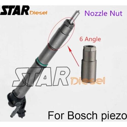STAR diesel Common Rail Fuel Injector Nozzle Tips Nut Cap 6 Angle Auto Accessory S0047 ForBosch Piezo Spare Parts