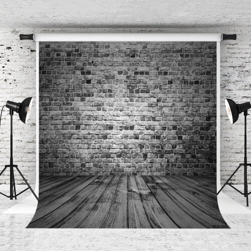 VinylBDS 6.5X10FT Black Brick Wall Photography Props And Backgrounds Photo Graphie Fabric Backdrops