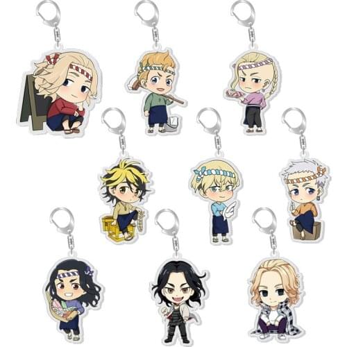 Anime Tokyo Revengers Cosplay Keychain Manjiro Ken Kawaii Bag Pendant Fans Collection Props Tokyo Revengers Figures Gift