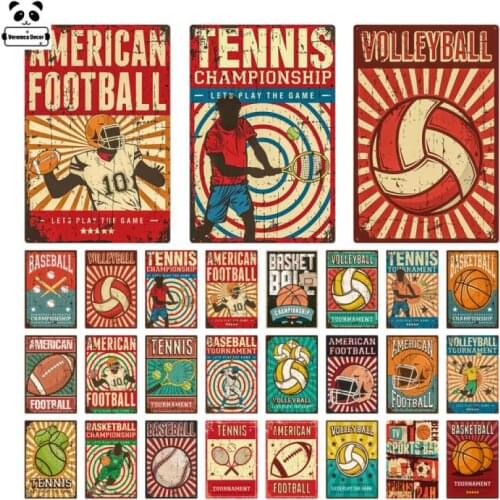 Ball Vintage Metal Poster Plaque Tin Sign Retro Wall Decor Man Cave Gym Living Room Home Decorative