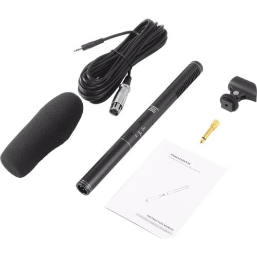 High Sensitivity Vioce Recording Broadcast Stereo Condenser Conference Interview Microphone for DSLR SLR Camera
