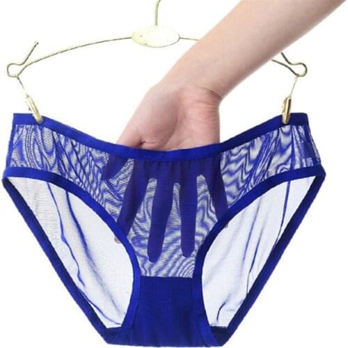 Women Mesh Transparent Panties Briefs Low-Rise Mesh Sexy Seamless Ladies Underpants Girls Sexy Lingerie Underwear