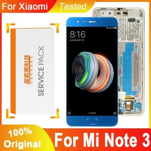100% Original 5.5" Display Replacement For Xiaomi Mi Note 3 LCD Touch Screen Digitizer Assembly For Xiaomi Mi note3 LCD Screen