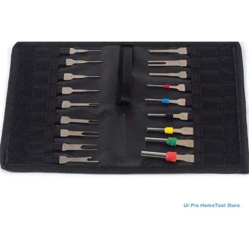 18 Pcs Connector Puller Kit Depinning Tool Set Connector Crimp Pin Removal Car Wiring Harness and Household Appliances M17E