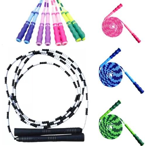 2.8M Bamboo Jump Skipping Rope Speed Adjustable Jumping Kids Children Steel Wire Double Boxing Outdoor Fitness Exercise Training