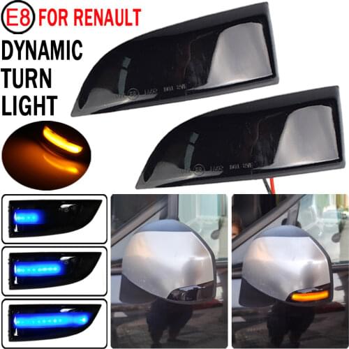 2pcs Rearview Mirror Dynamic Blinker Turn Signal LED Light ForRenault Megane MK3 Laguna III X91 Scenic Fluence Latitude Safrane