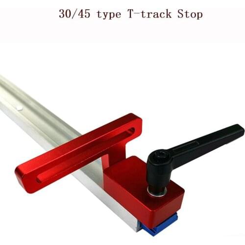 30/45 woodworking sliding slot limiter Track Stop Track Stop for T-Slot T-Tracks Woodworking Tool Miter Track