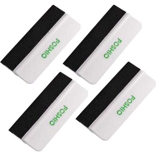 FOSHIO 4pcs Carbon Fiber wrapping Felt Squeegee Soft Scraper Vinyl Car Wrap Tool Window Tint Tool Auto Glass Cleaning Tools