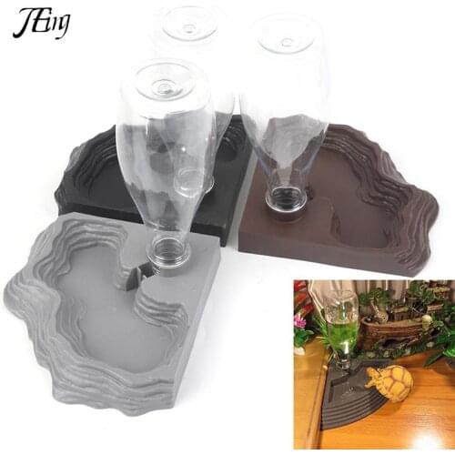 400ML Pet Reptiles Turtles Feeder Water Dispenser Drinking Fountain Dish Bowl Tortoise Lizard Basin Reptile Box Feeding Supplies