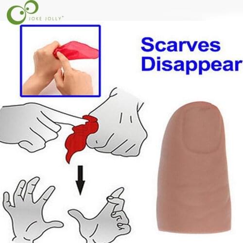 5 pcs Soft Thumb Tip Finger Fake Magic Tricks Vinyl Toys Funny Prank Tricky Toy Fake parts Funny Toys Joke Makers S21