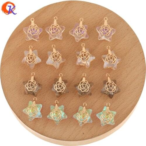 Cordial Design 50Pcs 13*16MM Jewelry Accessories/Pendant/Star Shape/Hand Made/DIY Jewelry Making/Crystal Charms/Earring Findings