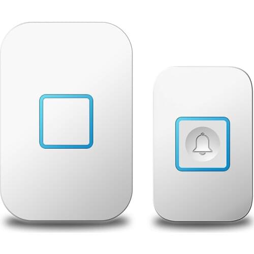 CACAZI Home Security Wireless Doorbell Waterproof Touch Button LED Light Door Calling Bell US EU UK Plug 60 Chimes 300M Range