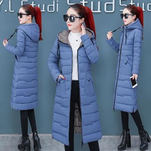 Double 2 Sides Women Winter Jacket Hooded High Quality Long Padded Female Coat Warm Outwear Ladies parka Solid