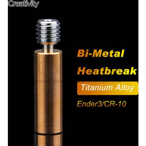 Bi-Metal Heatbreak Ender3 CR10 Titanium alloy V6 Throat 3D Printer Parts For Ender3 CR6 SE CR10 E3D MK3 V6 Hotend Heater Block