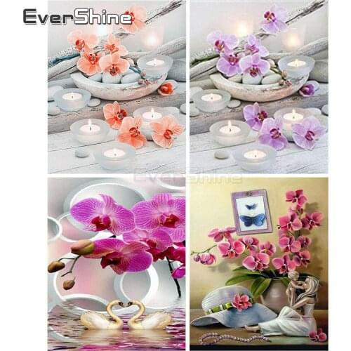 EverShine Painting By Numbers Flowers Coloring By Numbers Hand Painted Drawing Canvas Home Decor