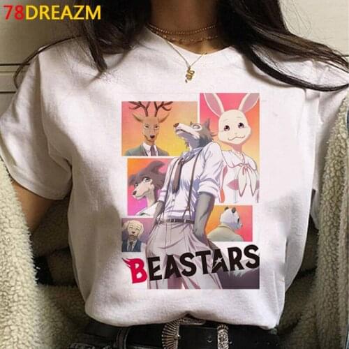 Beastars summer top t-shirt men grunge japanese kawaii casual graphic tees t shirt clothes harajuku