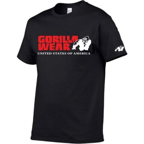 Mens Gorilla wearing Print Tees summer new cotton o neck short sleeve t shirt men fashion trends fitness tshirt free shipping