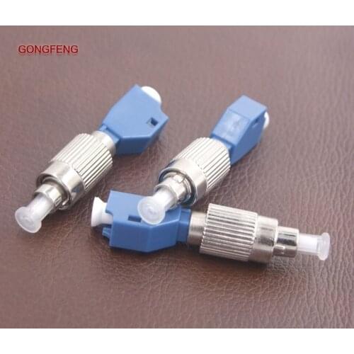 GONGFENG 10pcs New FC Male- LC Female Fiber Optic Connector Coupler Flange Sing-Mode SM9/125 Power Adapter Special Wholesale
