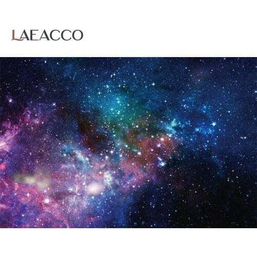 Laeacco Starry Glitter Star Space Galaxies Pattern Night Scenic Photographic Background Photo Backdrop Photocall Photo Studio
