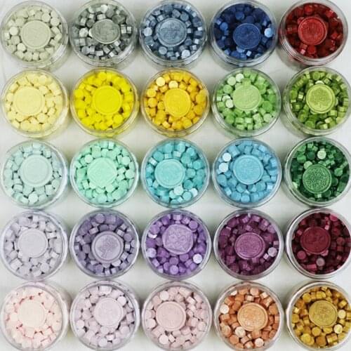 200-220PCs 63 Colors DIY Wax Seal Jar Can Bottle Sealing Beads Stamp Envelope Wedding Gifts Journal Postcard Octagon Stamping
