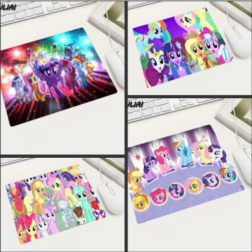 XGZ Cute Cartoon My Little Pony Rubber Small Size Mouse Pad Family Desktop PC Laptop Office Uniform Custom Mousepads for Gift
