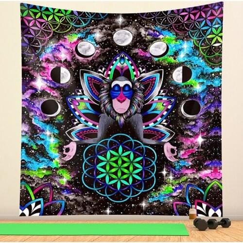 Sacred animal wall hanging witchcraft Hippie Bohemian decoration Mandala tapestry yoga mat bedroom home decoration mattress