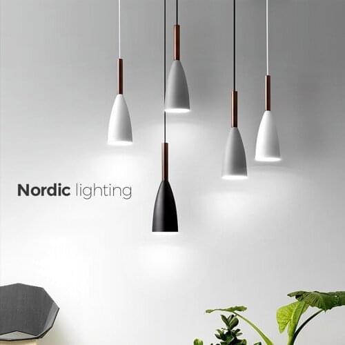 Nordic simple pendant light E27 LED modern led hanging lamp for bedroom living room lobby restaurant bar Art creative lightings