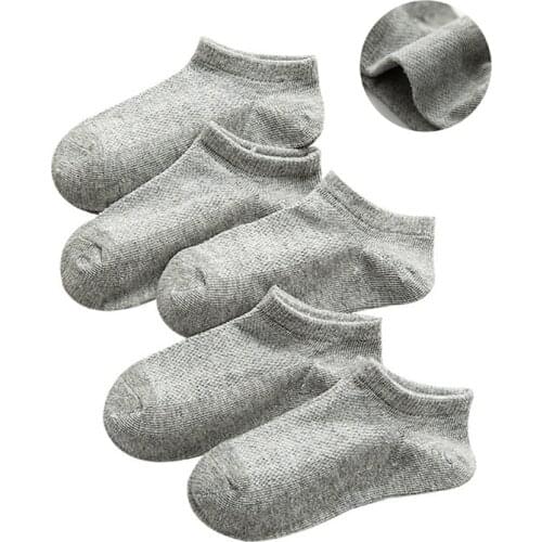 5 Pairs/Lot Children Cotton Socks Boy Girl Baby Cute Cartoon Breathable Mesh Socks For 1-12Y Teens Summer New Kids CN