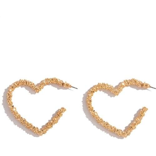 2020 New cute C shape Vintage sweet Heart star pentagon druzy stud earring for women