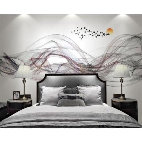 Beibehang Custom Wallpaper Home Decorative Mural New Chinese Style Abstract Ink Landscape TV Wall Background Wall 3d wallpaper