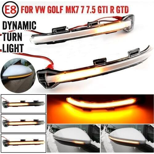 For VW Golf 7 GTI R GTE GTD MK7.5 13-19 Touran Jetta MK7 LED Dynamic Turn Signal Blinker Sequential Side Mirror Indicator Light