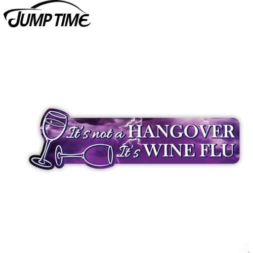 Jump Time 13cm x 6cm Car Sticker Wine Flu Car Decals Personality Bulding Surfboard Wiper Laptop Wiper Waterproof Vinyl Decor