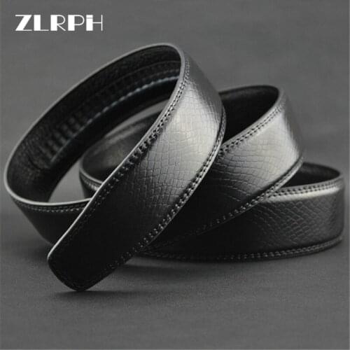 ZLRPH Mens Belt Cow Leather Belts Brand Fashion Automatic Buckle Black Genuine Leather Belts for Men 3.5cm Width