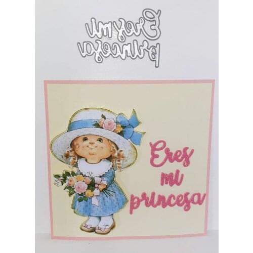 Craft Metal Cutting Dies Spain Words Stencil Template for DIY Scrapbooking Paper Album Photo Cards Making Dies Cut Die