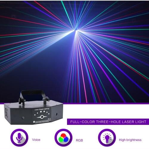 Sharelife Red Green Blue RGB Beam Network DMX Laser Light Home Gig DJ Festival Party Club Projector Stage Lighting Sound Auto H3