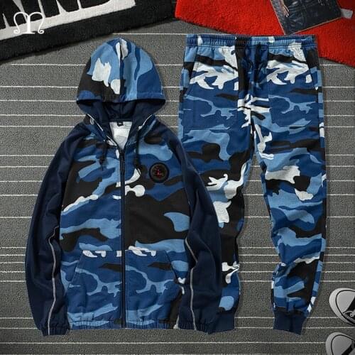 Patchwork Tracksuit Mens Hip Hop Hoodies Casual Mens Sets 2021 Two Pieces Sets Clothes Men Streetwear Fitness Male Track Suit