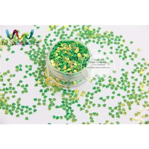 SSX3-7 Sequins Heart shape Magical Bullion Color Love accessory for nail Art or DIY deco