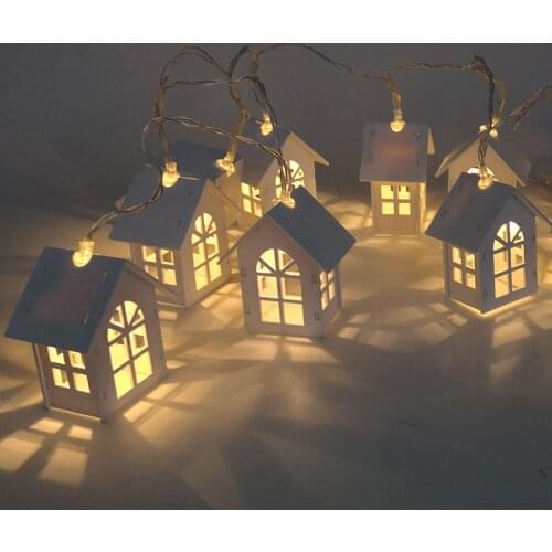 1PC natal Fairy Led Light String House Bell Snowflake Pine nuts Style wedding Xmas Tree New Year christmas decorations for home