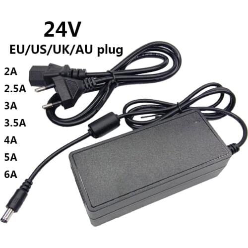 24V 2.5A Universal Power Adapter Supply AC to DC 24 V Volt 2500mA Converter Transformer EU US UK AU Plug 5.5mmx2.1mm