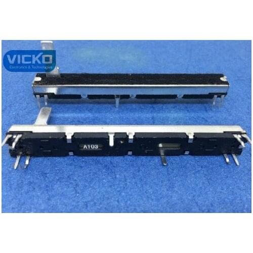 [VK] Straight Slide pusher Double Fader for Soundcraft EFX8 75mm A10K A10Kx2 potentiometer 7.5cm stroke 60mm handle 15mm switch