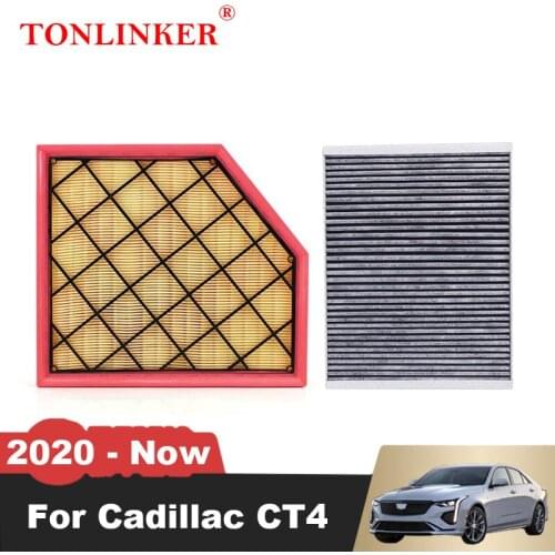 TONLINKER Air Filter Cabin Filter For Cadillac CT4 2.0AT LSY 2020 2021- Model 84498926 A3245C 13531636 13503675 Car Accessoriess