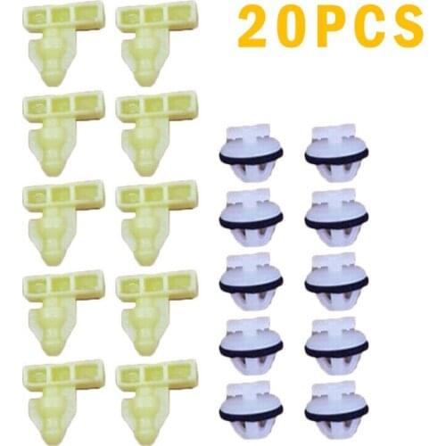 20pcs Car Wheel Arch Trim Clips Fasteners with Washers Kit Front/Rear Full Side Wing Surround For Nissan Juke Automotive Repair