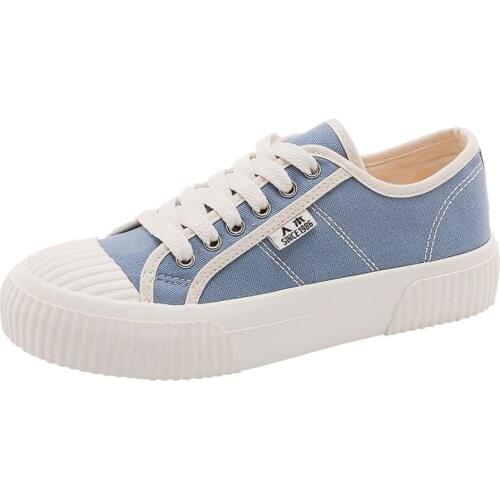 Womens Canvas Shoes 2021 New Student Ulzzang Platform Sneakers Summer Thin Biscuit Shape Shoes