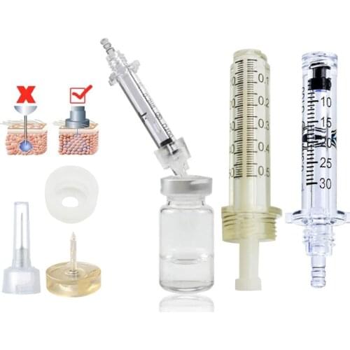 1PCS Syringe Ampoule Head And Needle For Hyaluron Acid Pen Mesotherapy Gun Anti Wrinkle Lifting Lip Face Beauty Injector