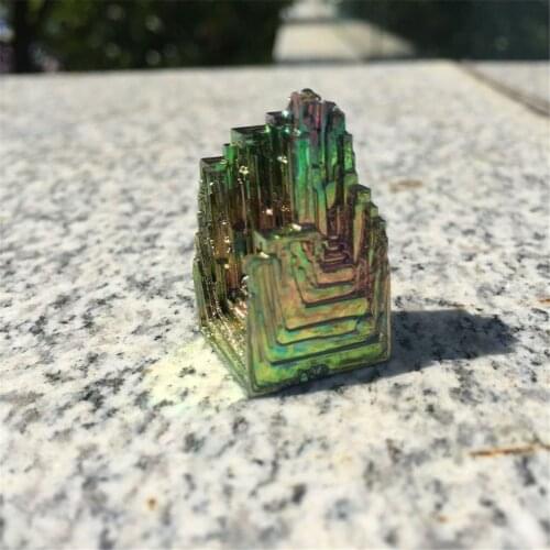 1pcs drop shipping 15-20g cute size natural bismuth mineral rainbow mineral specimen bismuth wire and wrapping jewelry DIY