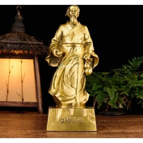 14'' brass copper chinese famous medical scientist Hua Tuo doctor statue