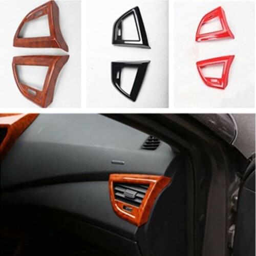 2pcs/lot Car stickers ABS carbon fiber grain Instrument panel air outlet decorative frame for 2011-2016 Hyundai Veloster