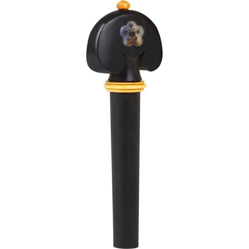 4pcs 3/4 4/4 Size Violin Fiddle Tuning Pegs Set Ebony Wooden Replacement for 3/4 4/4 Size Violin Accessories, Set of 4