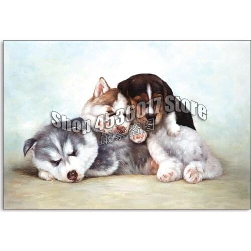 5D DIY Diamond painting Dogs Baby Animals Full square Diamond embroidery Cross Stitch Rhinestone Mosaic Christmas gifts