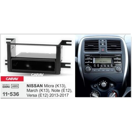 CARAV 11-536 1 Din Radio Fascia for NISSAN Micra (K13) March (K13) Note (E12) Versa (E12) DVD Stereo Panel Dash Mount